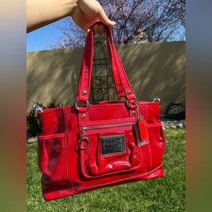 Coach - Poppy Red Patent Leather Tote